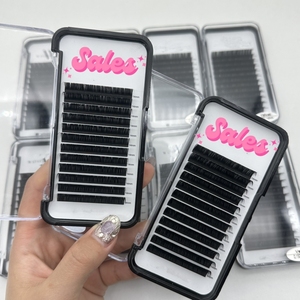 Nero opaco 0.03 0.05 25mm morbido visone Volume Extension ciglia forniture J <span class=keywords><strong>B</strong></span> <span class=keywords><strong>C</strong></span> D L <span class=keywords><strong>M</strong></span> ricciolo Cashmere estensioni vassoi ciglia - Product Image 1