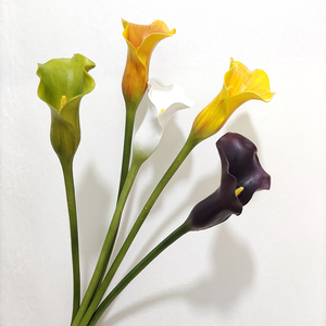 artificielles au réalisme exceptionnel, fabriquées à la main; lys en soie synthétique à tige longue de 84 cm - Product Image 4