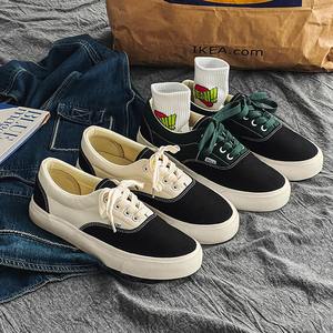 <b>shoes</b> <b>men</b> black <b>white</b> striped low-top canvas <b>shoes</b> <b>casual</b> sneakers suitable for both <b>men</b> women neutral trend <b>shoes</b> - Product Image 5