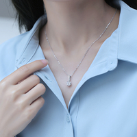 Ensemble de bijoux personnalisé en gros, 6 griffes, plaqué or blanc 18 carats, argent 925, moissanite VVS, pour femmes, hypoallergénique, résistant au ternissement