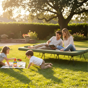 Cama de Camping Inflable Plegable con Altura Ajustable y Almohada para Uso en Exteriores, Parques y Playa - Product Image 3