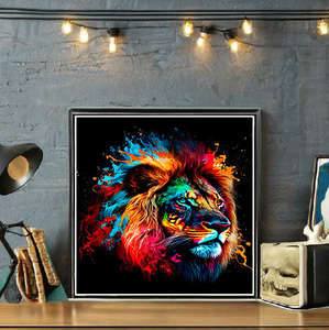 Kit de <span class=keywords><strong>peinture</strong></span> au diamant 5D personnalisé avec toile en velours doux, art animalier personnalisé, cadeau créatif pour enfants et adultes - Product Image 2