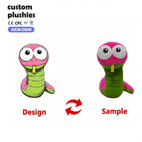 Peluche Serpent à Grands Yeux Personnalisée OEM, Jouet Doux en Peluche, Mascotte, Poupée, Logo Personnalisé, Cadeau pour Enfants, Décoration Maison, Jouet en Gros