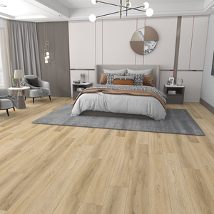 Plancher LVT en chêne clair Garantie de 5 ans à faible coût Installation par verrouillage par clic Charme en bois imperméable et résistant à l'usure pour chambre à coucher - Product Image 1