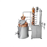 Équipement de brassage de whisky tout-en-un, unité de distillation de vodka, rhum, brandy, baijiu, brasserie entièrement automatique, fermentateur artisanal