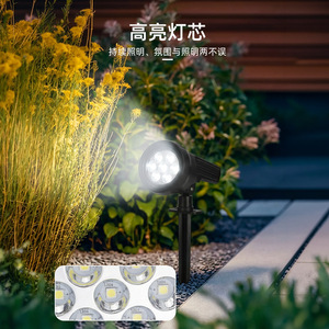 Lampe solaire pour pelouse, projecteur à 21 LED, matériau ABS, éclairage extérieur pour jardin, étanche et durable pour cour et allée - Product Image 5