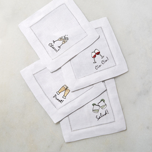 Serviettes de cocktail en coton et lin avec logo personnalisé d'un fournisseur de serviettes pour la restauration de banquets - Product Image 1