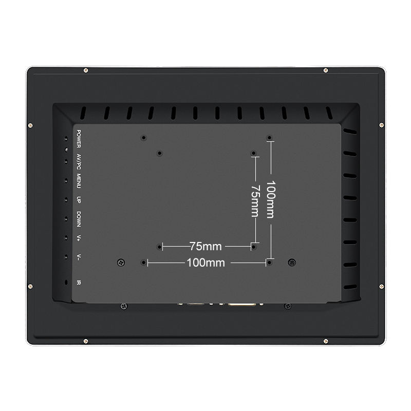 Factory 15" 15.6" 17" Industrial Monitor Fanless Aluminum IP65 Waterproof Wall Embedded Square Screen Display Stock VESA Mount