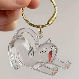 LLavero de recuerdo de piel de Mascota, llavero de memoria, acrílico transparente, cachorro, gatito, gato, perro, coleccionista de pelo, llavero de almacenamiento conmemorativo - Product Image 4