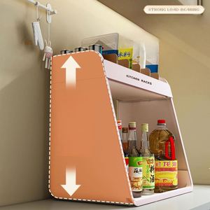 Kitchen Double Tier Durable Plastic Modern Multifunction Spice Storage Organizer - Product Image 4