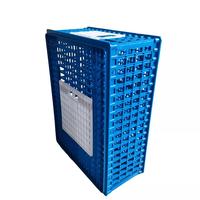 75*55*29Cm Live Gevogelte Vervoer Kooien Plastic Krat Hold 10-12 Volwassen Kippen Met Sliding toegang Deuren Voor Dier Transfer