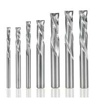 Fraise de coupe en carbure de haute précision vers le haut et vers le bas 2 cannelures CNC fraise en bout pour le bois