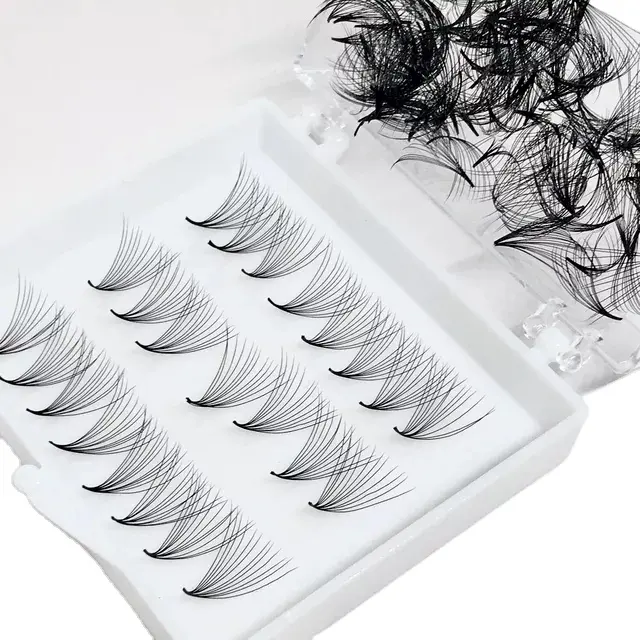 Wholesale 3D 5D 9D Wispy Promade Fans Premade Wispy Hand made Flat lashes fans And Mega volume fans best eyelash supply