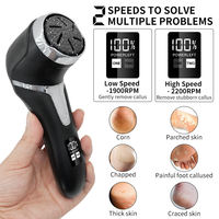 Alat Penghilang Kapalan Kaki Elektrik 2 Kecepatan dengan Layar LCD, USB Rechargeable, dan Vacuum Cleaner untuk Penggunaan di Mobil