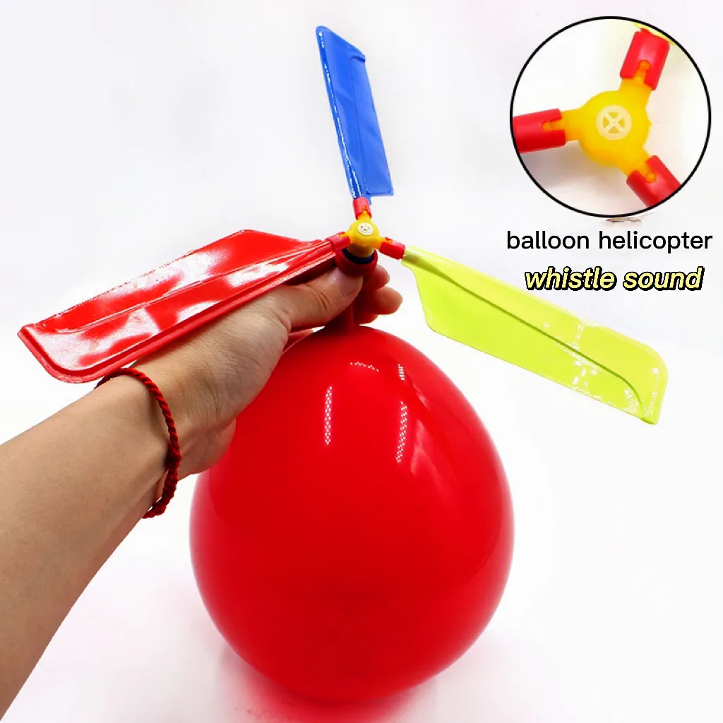 Giocattoli volanti classici elicottero con palloncino divertente che vola all'aperto che gioca a giocattoli educativi per bambini esperimento scientifico per bambini