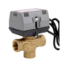 Vanne à boisseau sphérique motorisée en laiton 1/2" 3/4" 1" pour arrêt d'eau haute température AC220V, trois fils, deux commandes, deux voies, OEM CE