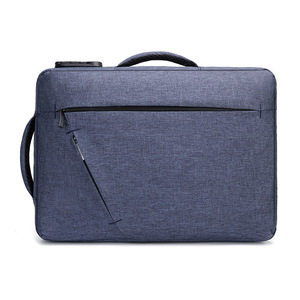 Sac à dos pour ordinateur portable 14 pouces bleu foncé couleur unie taille moyenne sac de voyage d'affaires pour les trajets quotidiens - Product Image 1