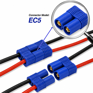 Cabo Adaptador de Alta Corrente com Condutor de Cobre Estanhado e Isolamento de Nylon para Conectores XT60 XT90 SAE EC5 Eletrônicos - Product Image 2