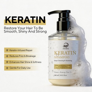 Shampoo à la kératine en gros 300ml – Nettoyage en profondeur, hydratant, réparateur pour <span class=keywords><strong>cheveux</strong></span> abîmés et crépus, contrôle du sébum, pour <span class=keywords><strong>cheveux</strong></span> secs et sensibles - Product Image 5
