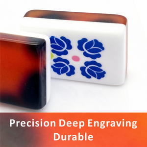 Stock in American Hot Sale 2-Layer 160 Acrylic Tiles Amber Bamboo American <b>Mahjong</b> <b>Set</b> <b>Mahjong</b> Tiles for Game Eco-Friendly - Product Image 2