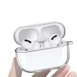 Casing Airpods Pro TPU Ultra Tipis, Penutup Earphone Anti Guncangan, Casing TPU Lunak Bening, Ultra Tipis, untuk Apple Airpods Pro 3