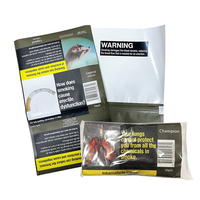 Emballage de cigarettes en feuille d'or standard australien personnalisé, 30g 50g 100g, sachet en plastique vide pour tabac