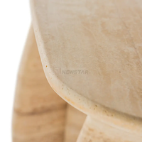Table en travertin naturel personnalisée Mobilier moderne de salon en travertin Table d'entrée de couloir Table console en pierre de marbre