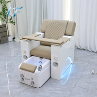 Chaise de pédicure électrique multifonctionnelle de luxe, réglable, avec massage, bain de pieds, lumières LED, pour salon de manucure