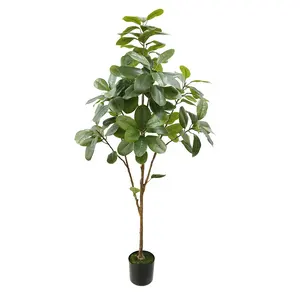 Artificial Oak Tree Ficus Green Leaves Oak Tree Real Touch Weathered Tree For Indoor outdoor