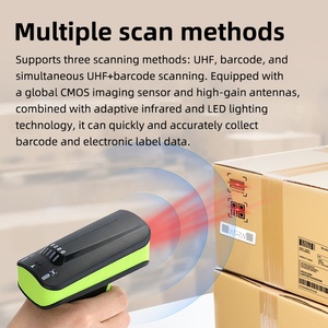 เครื่องอ่าน RFID แบบพกพา WYUAN เครื่องสแกนบาร์โค้ดไร้สาย <span class=keywords><strong>UHF</strong></span> & 2D 1D  902~928MHz ISO18000-6C พร้อมการสื่อสารผ่าน BT 2.4G USB - Product Image 3