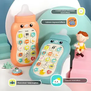 Téléphone portable éducatif en plastique MingXiang pour enfants, biberon à mâcher, jouet musical bilingue <span class=keywords><strong>anglais</strong></span> pour l'apprentissage précoce - Product Image 3