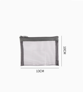 Borsa Cosmetica in Rete di Nylon Nera Impermeabile, Pochette <span class=keywords><strong>da</strong></span> Viaggio per Trucchi con Cerniera, Logo Personalizzato OEM, Borse Promozionali per Conservazione - Product Image 5