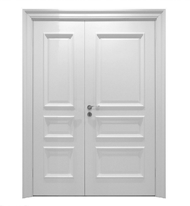 Shaker Gong Groove pré-accroché <span class=keywords><strong>blanc</strong></span> Style européen américain <span class=keywords><strong>bloc</strong></span> cannelé chêne noyer sécurité intérieur chambre <span class=keywords><strong>porte</strong></span> en bois massif - Product Image 1
