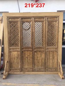 Cinese Antico In Legno Intagliato Schermo Decorazione Partizione Schermo A Parete - Product Image 4