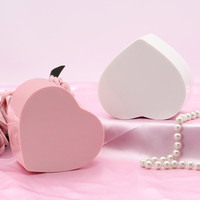 Vente en gros Boîtes à bijoux de luxe rose avec lumière LED emballage pour bague de mariage et collier/médaillon