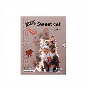 Pestañas Postizas BQI con Efecto <span class=keywords><strong>de</strong></span> Pluma, Ojo Redondo, Diseño <span class=keywords><strong>de</strong></span> Perro Adorable, Racimo Individual, Tallo Fino, Seccionales, para Ojos <span class=keywords><strong>de</strong></span> Dibujos Animados, Rizado Natural, Estilo Coreano - Product Image 1