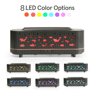 Diffuseur d'arômes et humidificateur JCYS 0,5 L à ultrasons, design grain de bois, motif poisson océanique, lumière LED, pour la maison et le bureau - Product Image 5