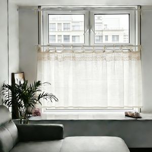 Rideaux courts brodés portables <span class=keywords><strong>pour</strong></span> salon, chambre, décoration intérieure, style jardin - Product Image 5