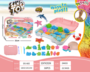 MILI TOYS 1000g pour ensemble de pâte à <span class=keywords><strong>modeler</strong></span>, boîte de rangement portable, véhicule d'ingénierie, kit de moules 3D animaux marins et dinosaures, non toxique - Product Image 3