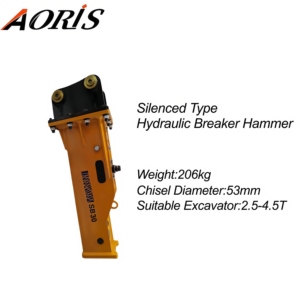 Maßgefertigter 3,5-Tonnen-Bagger-Schalldämpfer MS03 Montagehalterung Hydraulischer Abbruchhammer mit CE-Zertifikat - Product Image 3