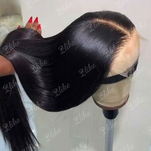 30 inch HD ren phía trước Tóc Giả Thẳng ren phía trước Tóc Giả Pre ngắt lớp biểu bì phù hợp mật độ 180 13x4 Trinh Nữ Ấn Độ tóc giả tóc con người - Product Image 1