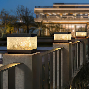 Lámpara de puerta principal de luz de Pilar impermeable para exteriores moderna para jardín, patio y puerta, diseño elegante de barandilla de patio - Product Image 6