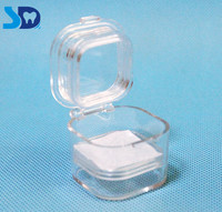 Boîte de couronne dentaire transparente, boîte de retenue de Membrane en plastique, boîte de dentier
