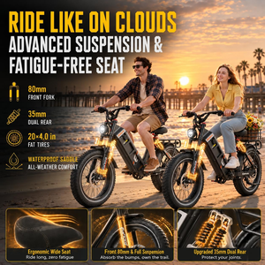 Vélo électrique Eahora Romeo Juliet à batterie au lithium pour adultes, VTT tout-terrain, stock US EU CA, vélo de route hybride à pneus larges - Product Image 4