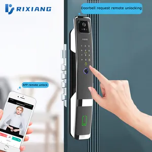 Keyless Entry 3D Face ID Smart Camane Password Kunci Aman Mortise Keyless Kunci Pintu Keselamatan Elektronik Kunci Sidik Jari Silinder