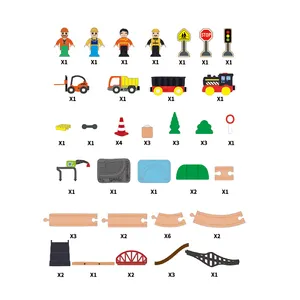 Puzzle pour enfants, jouet, voiture, blocs de construction, éducation précoce, éveil, jouet, train, rail, ville, transport, ensemble de rangement