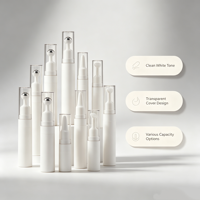 Flacon pompe airless à bille roulante 5ml 10ml 15ml Blanc nacré – Contenant airless pour soins de la peau, baume à lèvres, sérum pour les yeux, crème