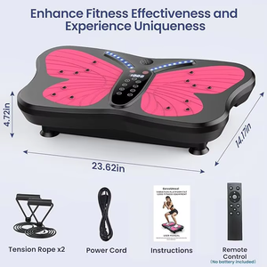 Plataforma Vibratoria Rosa con Bluetooth, Máquina de Ejercicios para Todo el Cuerpo, Equipo de Fitness para Uso Doméstico - Product Image 4