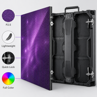 Pantalla LED de Alquiler para Interiores P2.5, Gabinete Ligero de Cierre Rápido, Pantalla LED a Todo Color para Bodas, Fiestas y Eventos