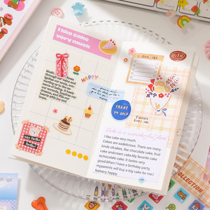 SIMNO 32 feuilles d'autocollants mignons d'animaux, livre d'autocollants <span class=keywords><strong>japonais</strong></span> pour scrapbooking, fournitures pour loisirs créatifs et journalisation - Product Image 6